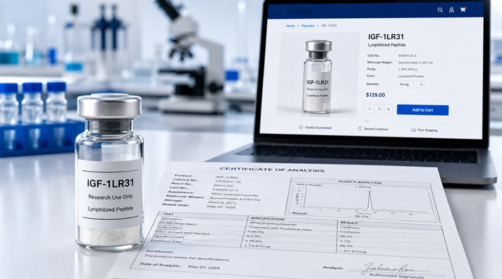 Er IGF-1LR31 testet i et uafhængigt laboratorium