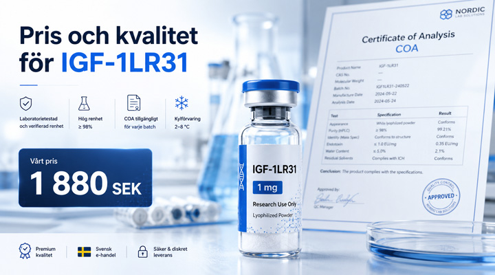 Oberoende laboratorietestning av IGF-1LR31