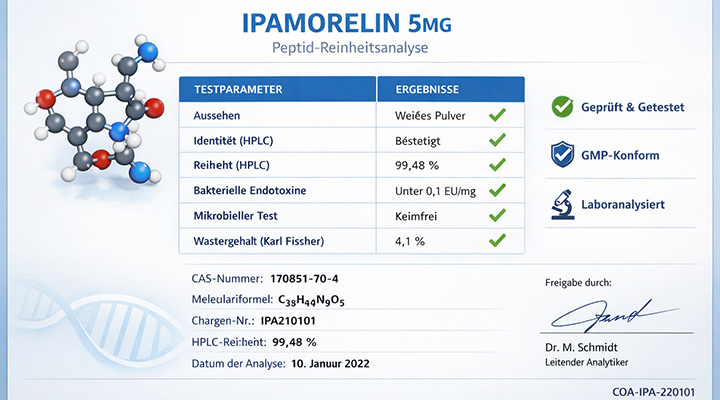 Übersicht der verfügbaren Ipamorelin-Produkte bei LeoLab